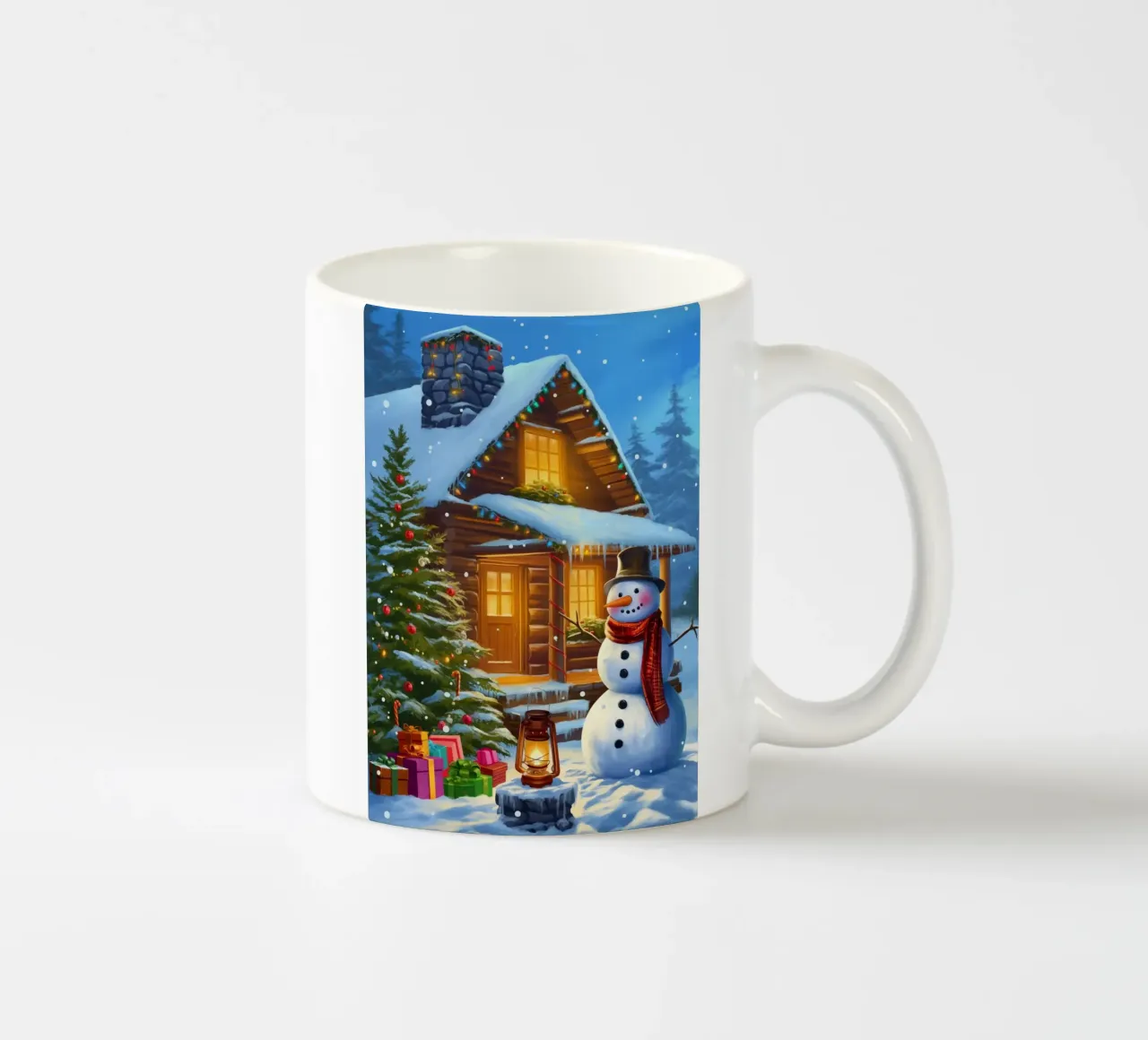 Pupazzo di neve di Natale tazza in ceramica da Fleur de Lys