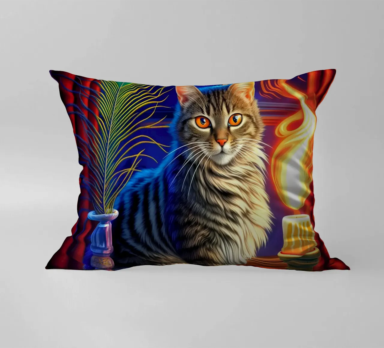 Gatto soriano di Halloween cuscino da Fleur de Lys