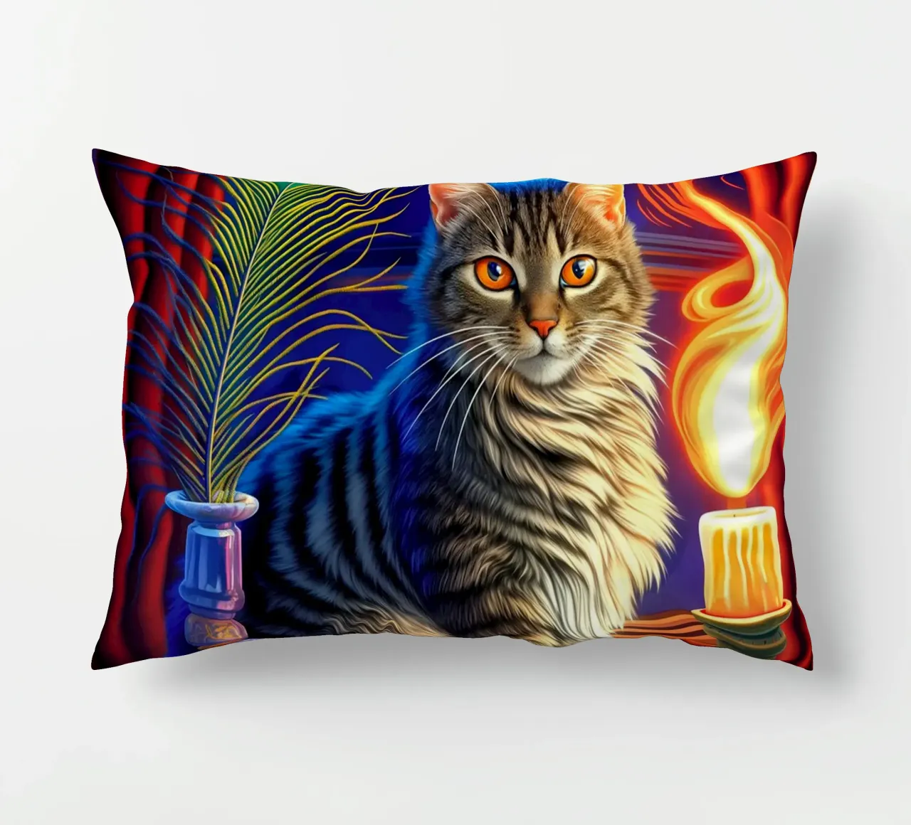 Gatto soriano di Halloween cuscino da Fleur de Lys