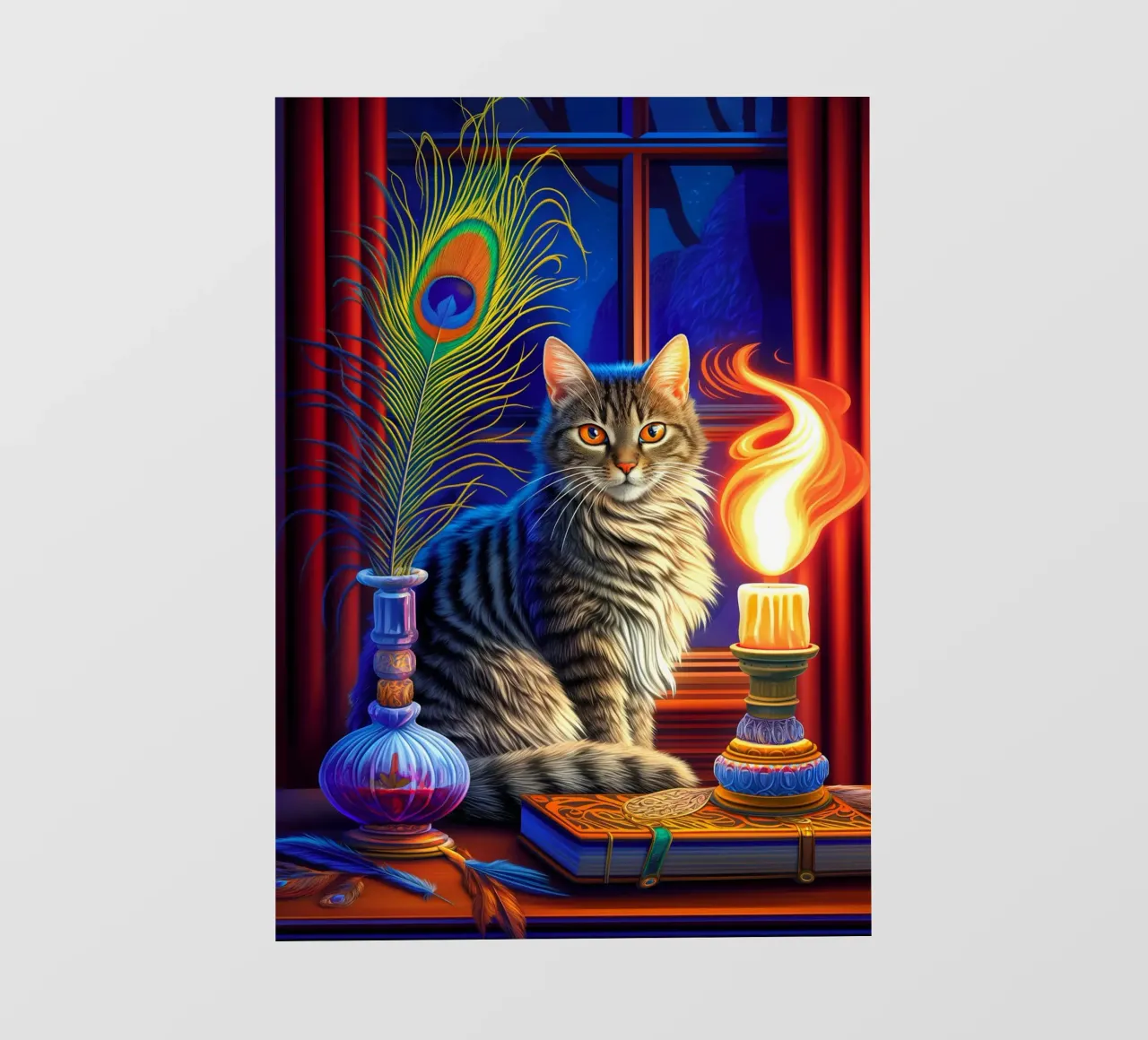 Gatto soriano di Halloween pellicola backlit da Fleur de Lys