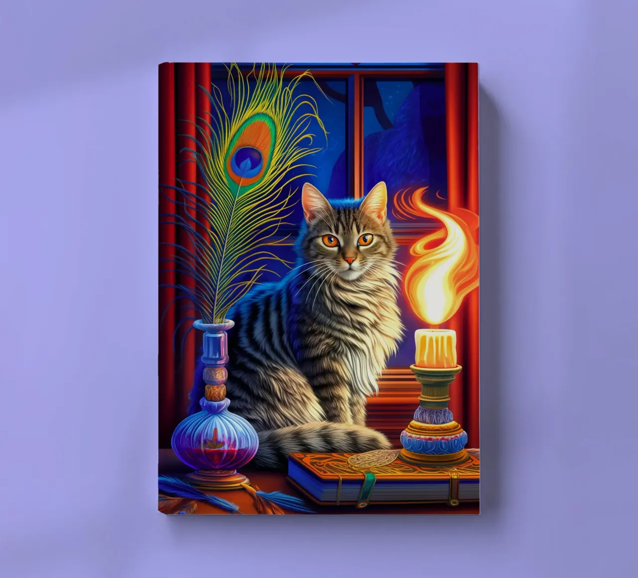 Halloween Tabby Cat notebook by Fleur de Lys