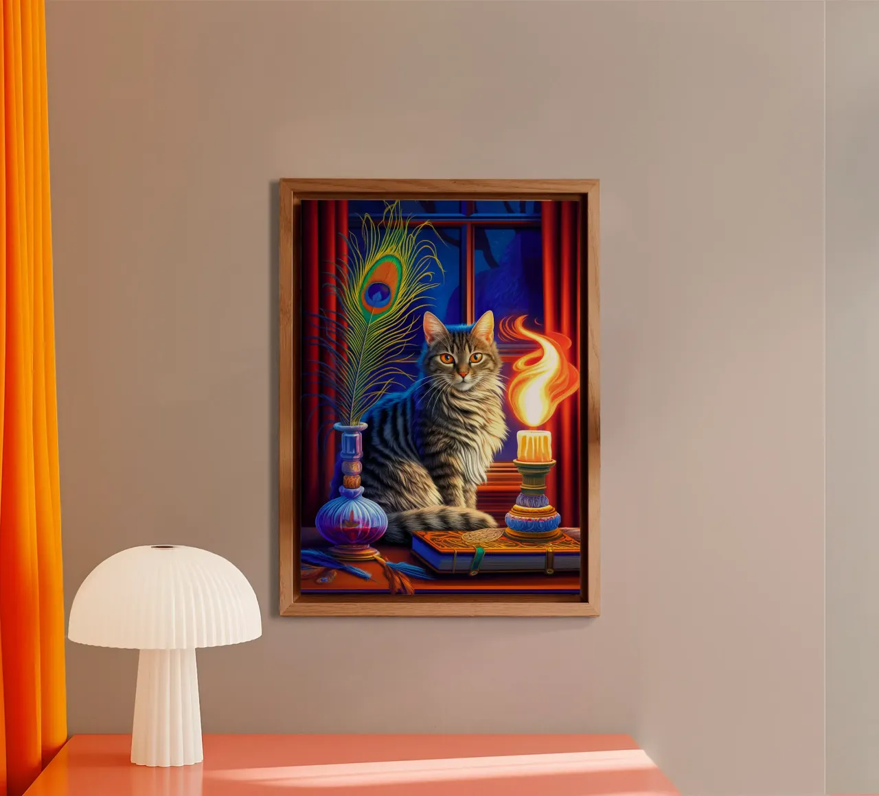Gatto soriano di Halloween alluminio dibond da Fleur de Lys