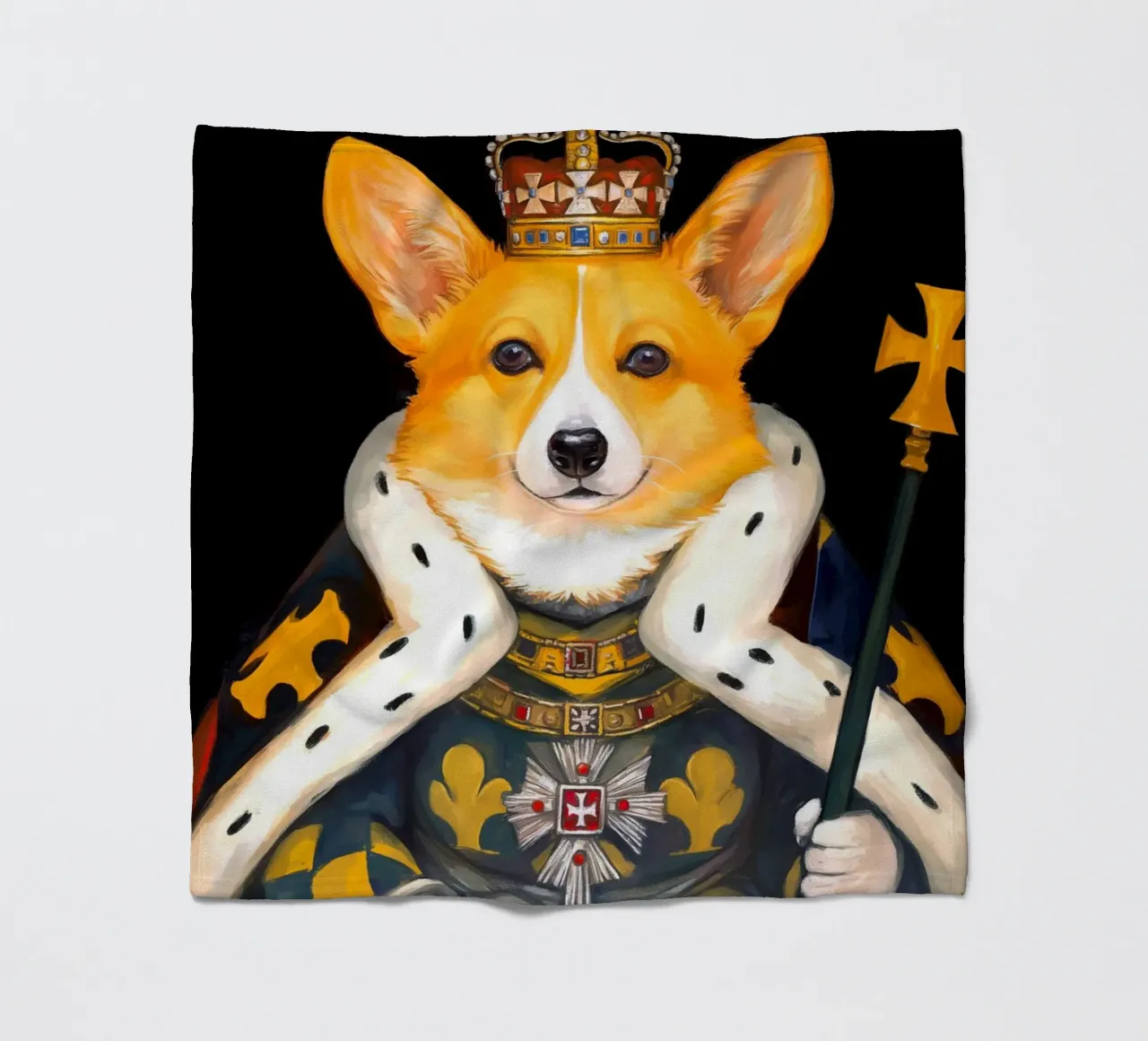 Roy Corgi Dog coperta in pile da Fleur de Lys