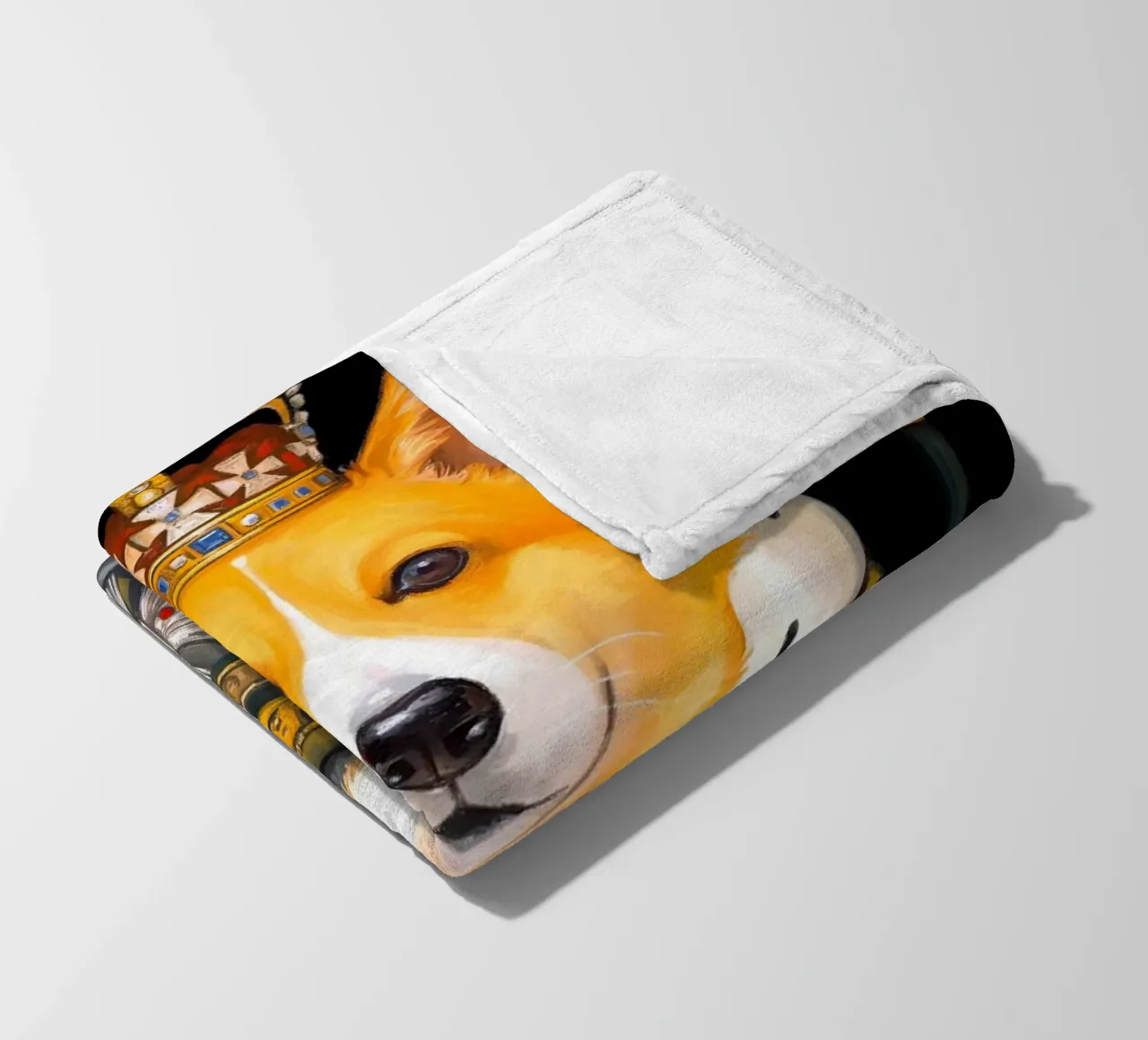 Roy Corgi Dog coperta in pile da Fleur de Lys