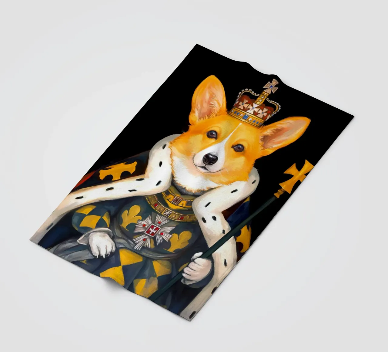 Roy Corgi Dog coperta in pile da Fleur de Lys