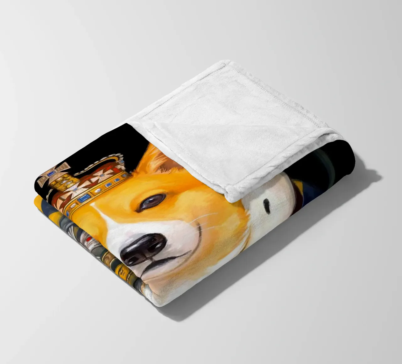 Roy Corgi Dog coperta in pile da Fleur de Lys