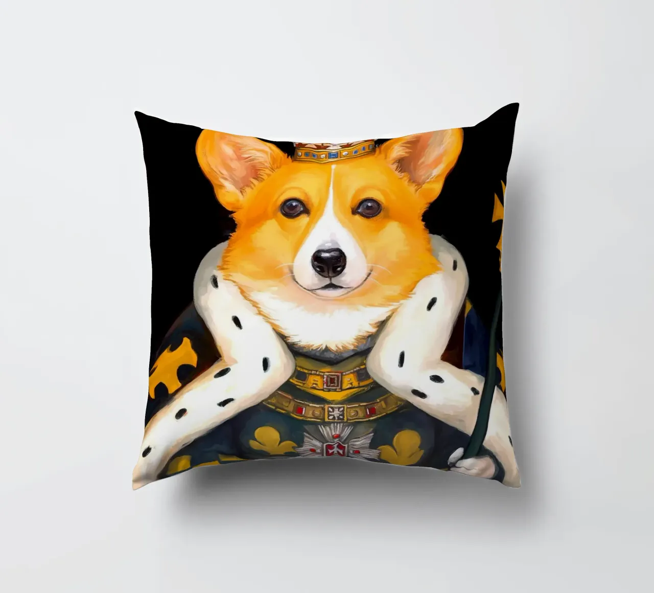 Roy Corgi Dog cuscino da Fleur de Lys