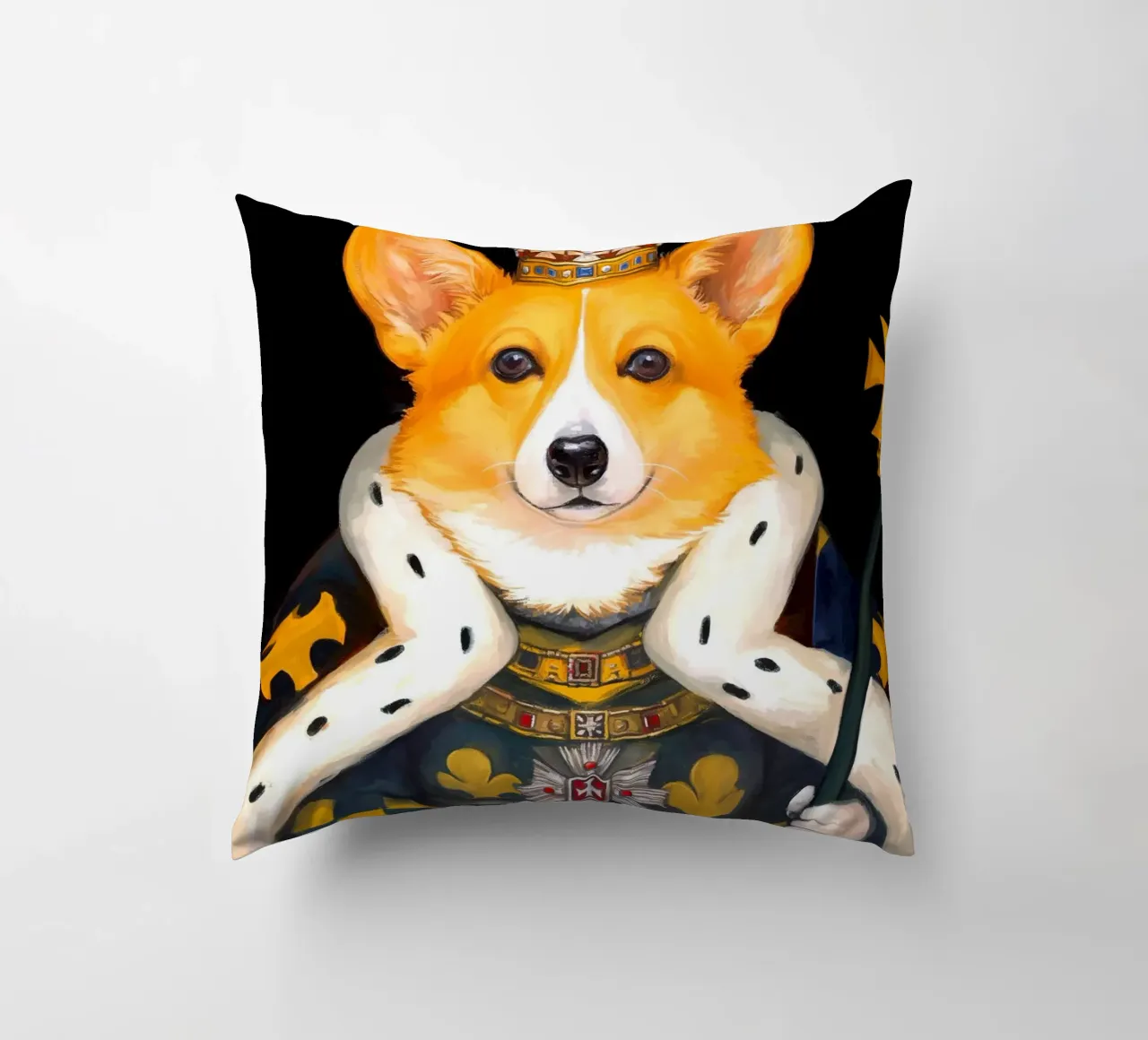 Roy Corgi Dog cuscino da Fleur de Lys