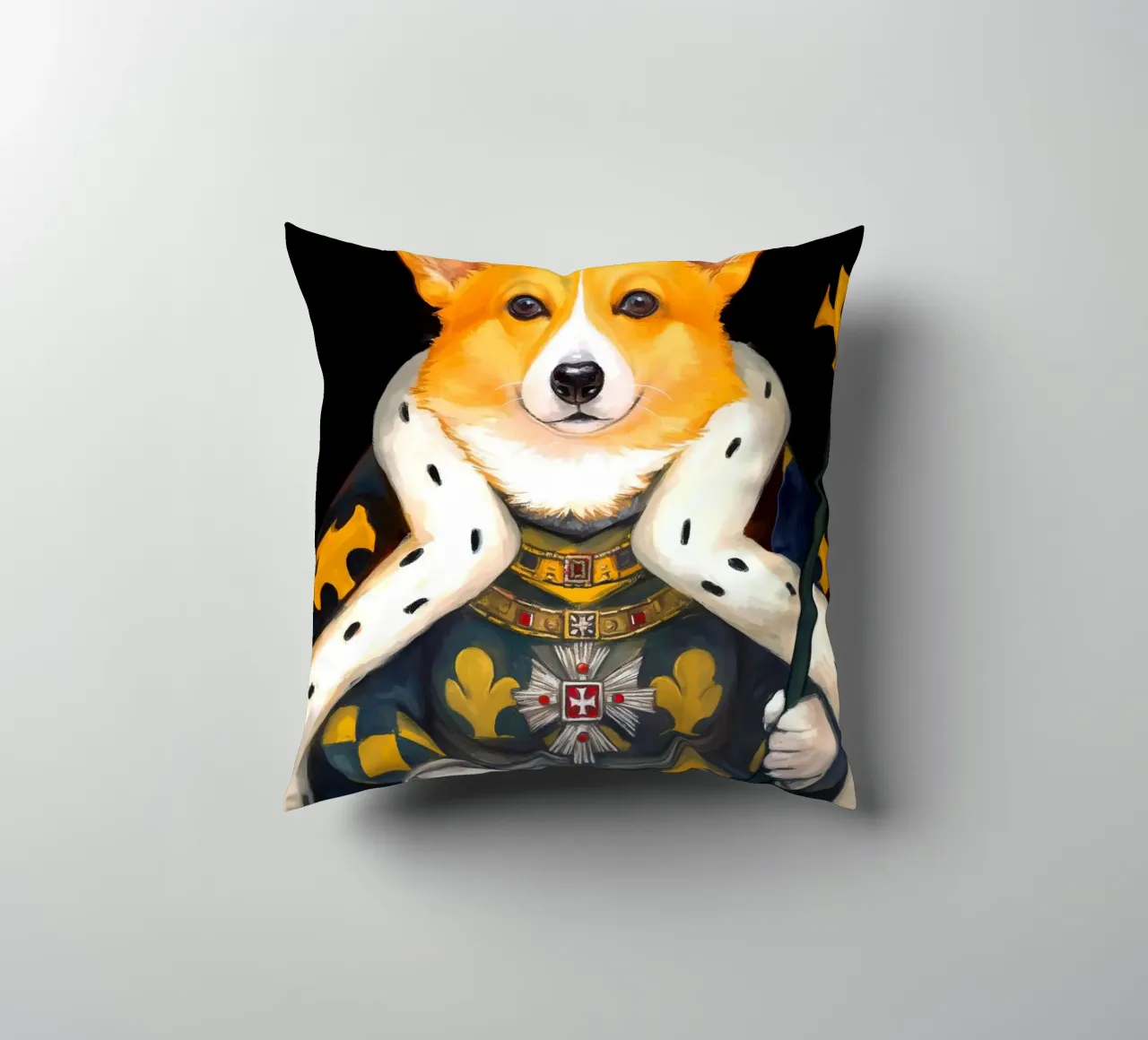 Roy Corgi Dog cuscino da Fleur de Lys