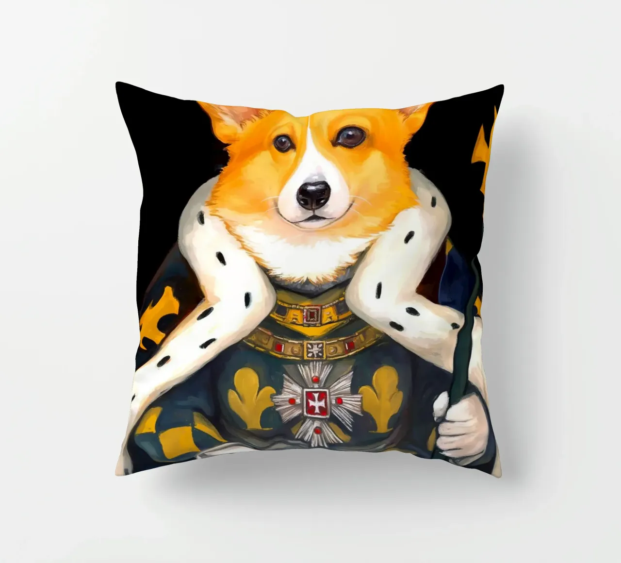 Roy Corgi Dog cuscino da Fleur de Lys