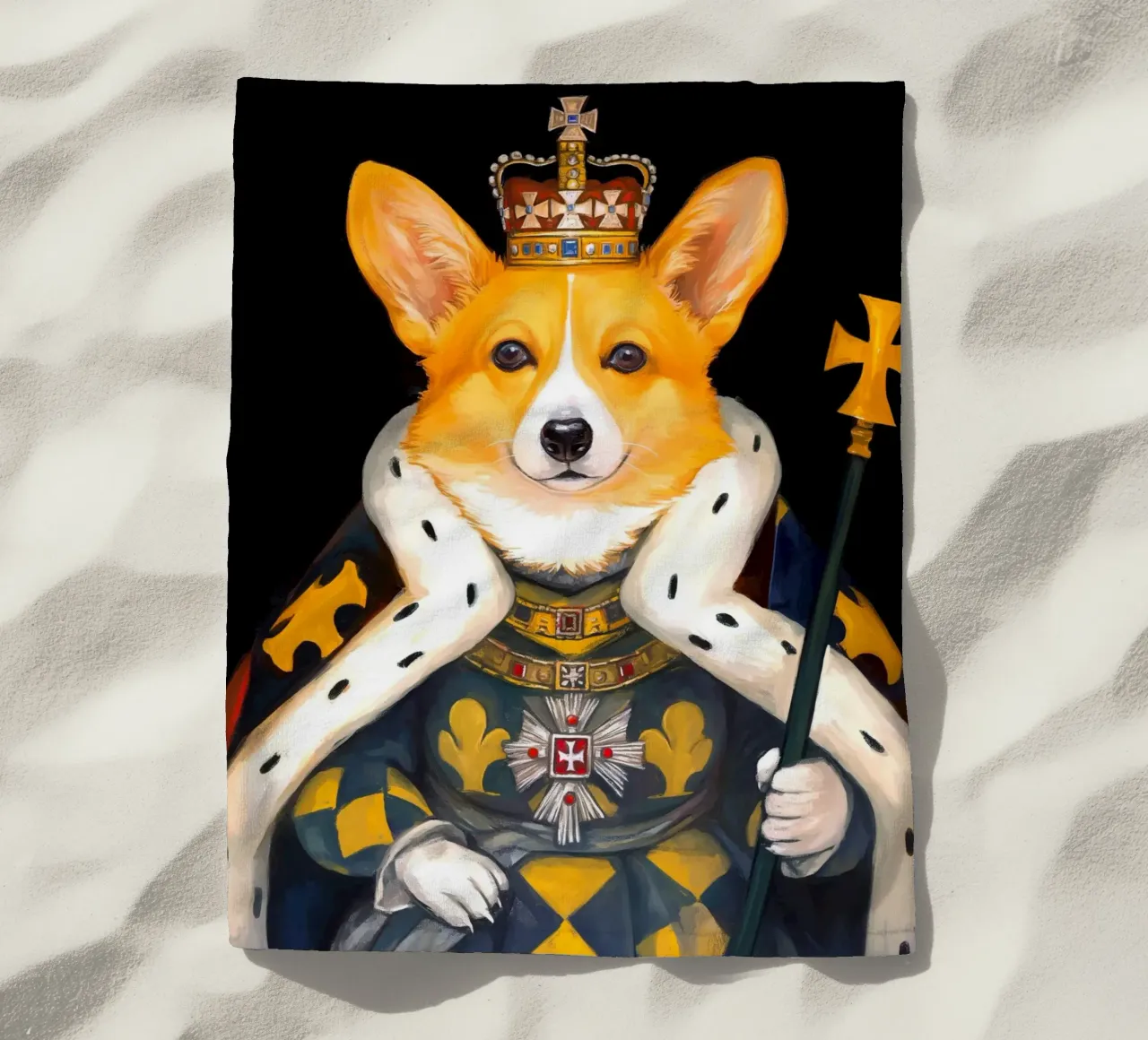 Roy Corgi Dog telo mare da Fleur de Lys