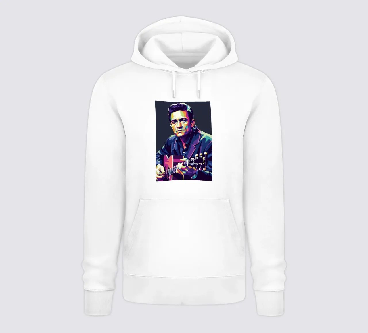 Johnny Cash stile iconico #1 felpa con cappuccio da Hantamrata