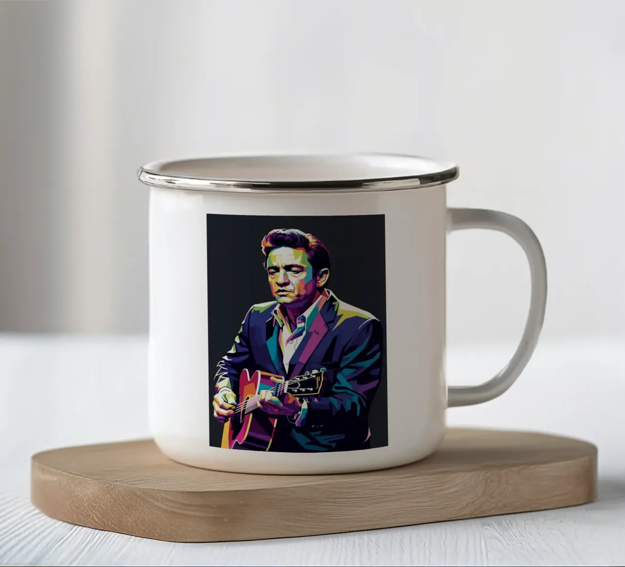 Lo stile iconico di Johnny Cash #2 tazza in smalto da Hantamrata