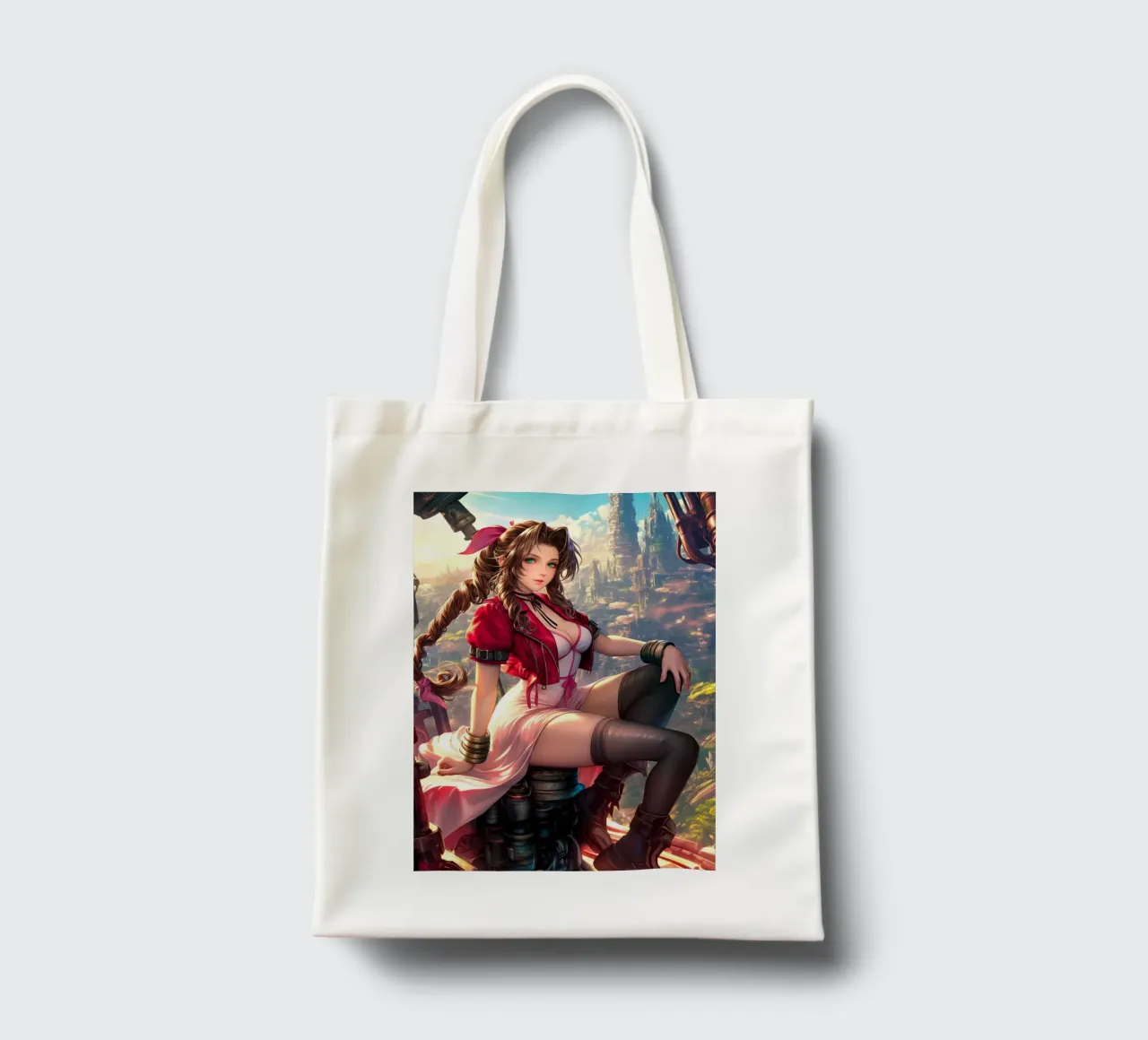 Aerith a Midgar Final Fantasy VII FF7 borsa in juta da Fleur de Lys