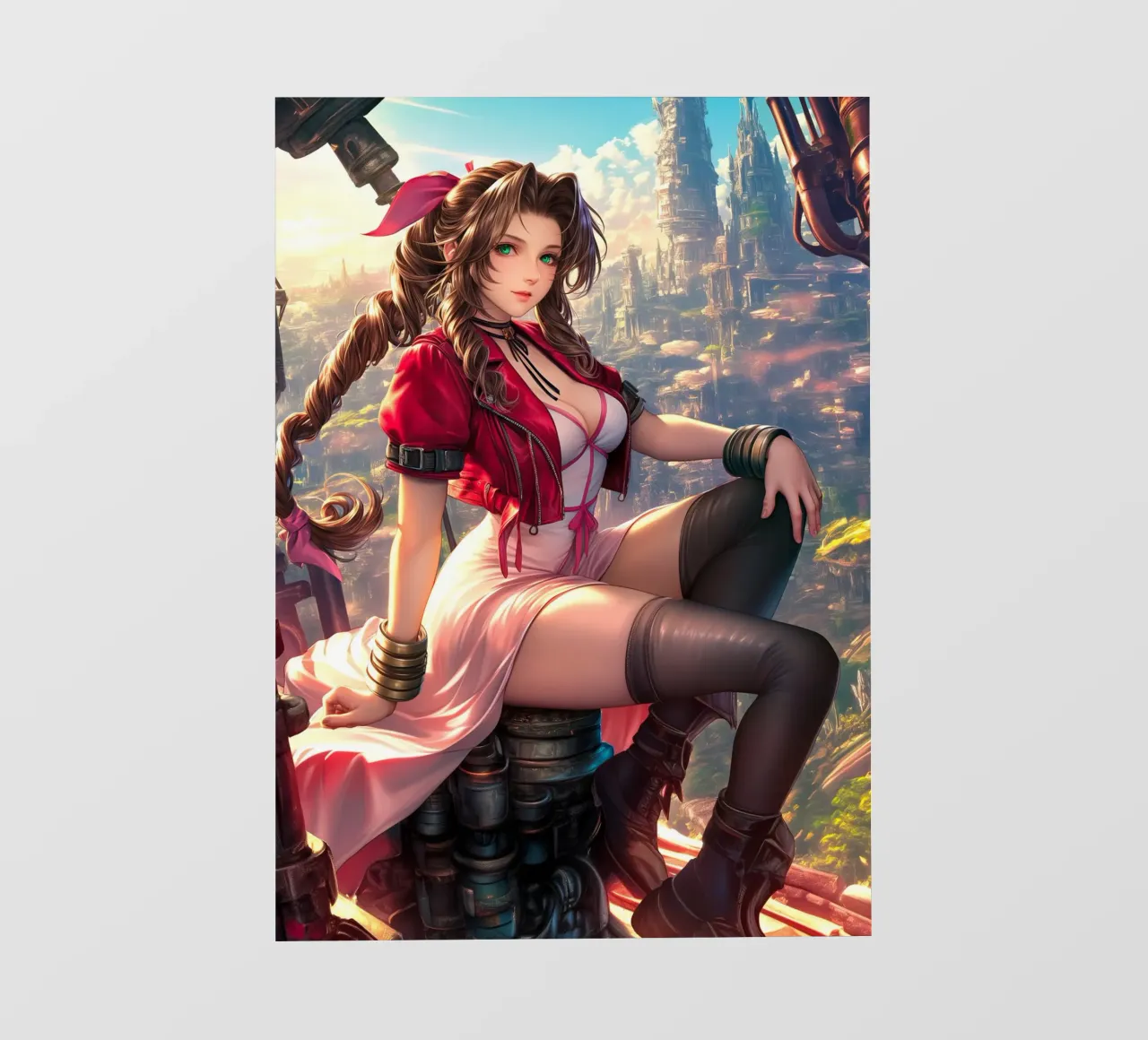 Aerith a Midgar Final Fantasy VII FF7 telo in pvc da Fleur de Lys