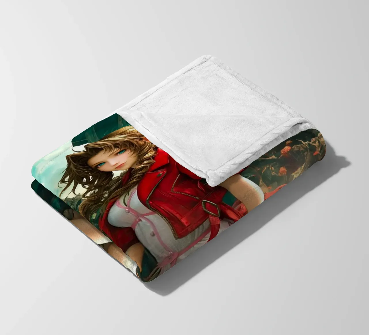 Ragazza in fiore Aerith a Midgar Final Fantasy VII FF7 coperta in pile da Fleur de Lys