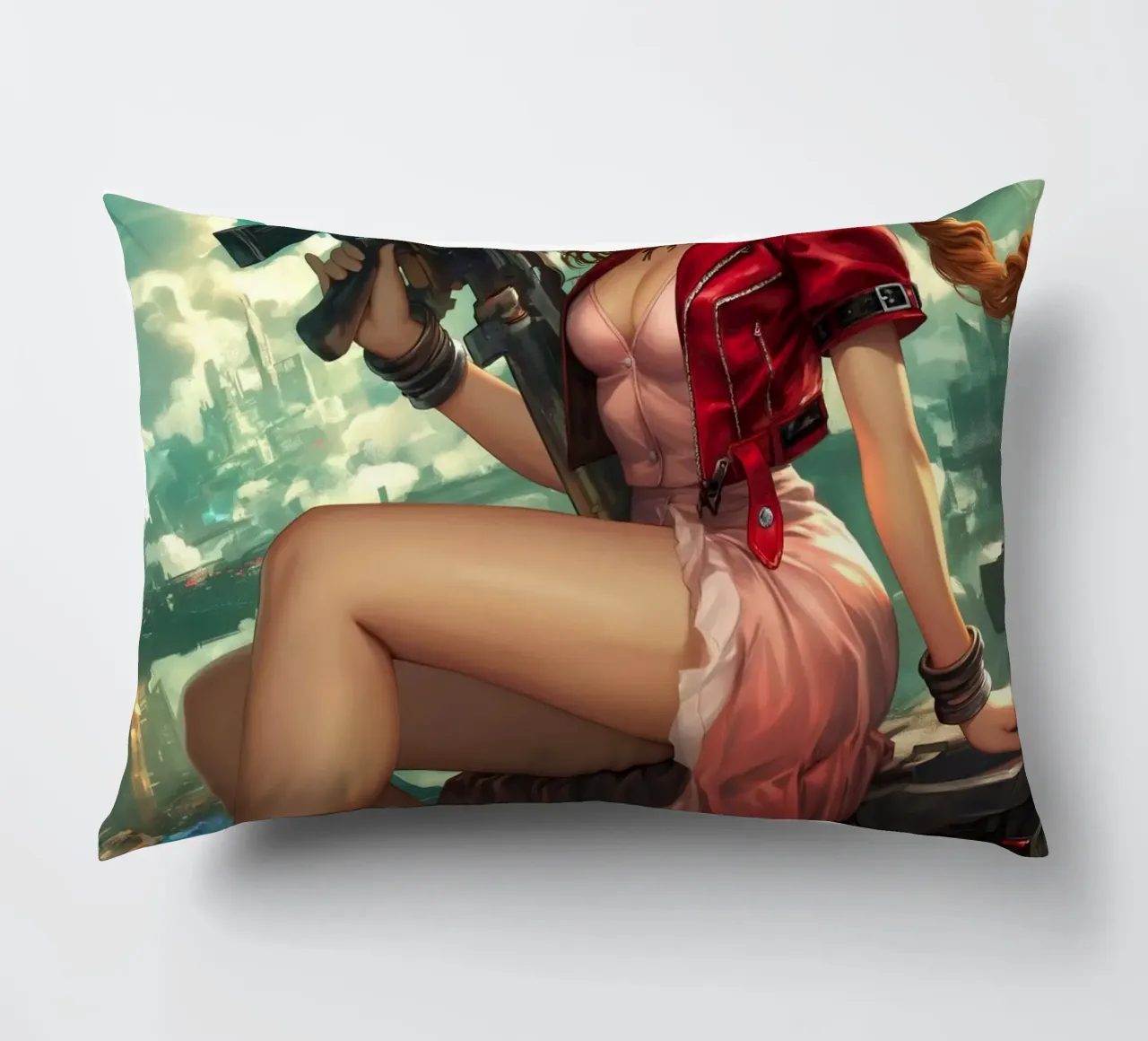 Ragazza dei fiori Aerith Final Fantasy VII cuscino da Fleur de Lys