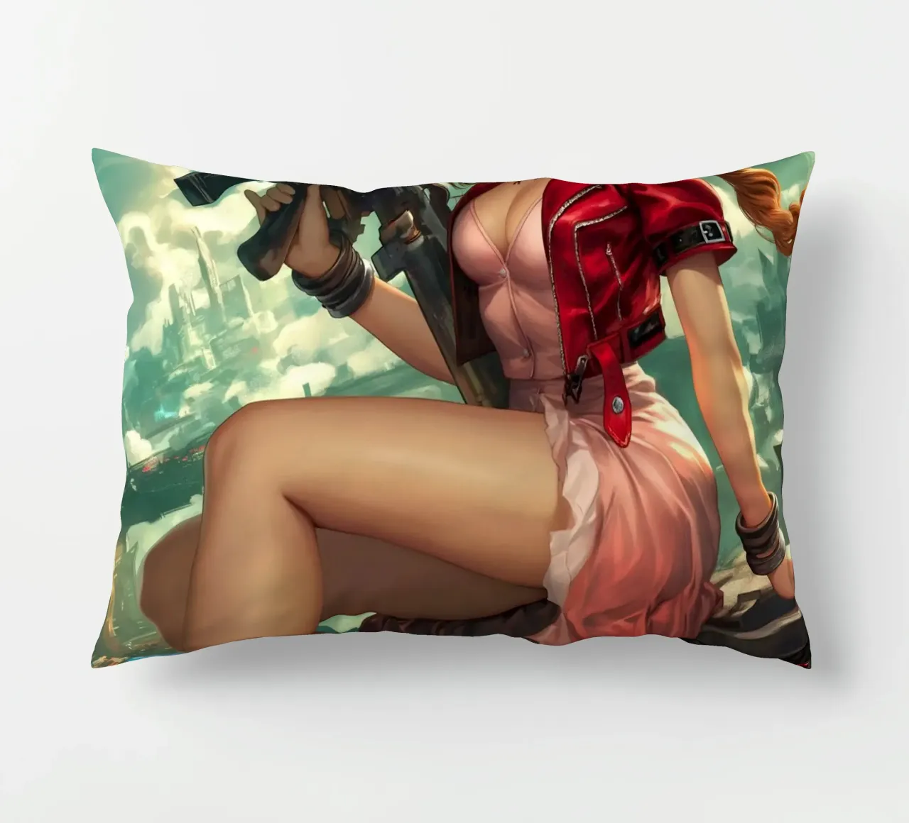 Ragazza dei fiori Aerith Final Fantasy VII cuscino da Fleur de Lys