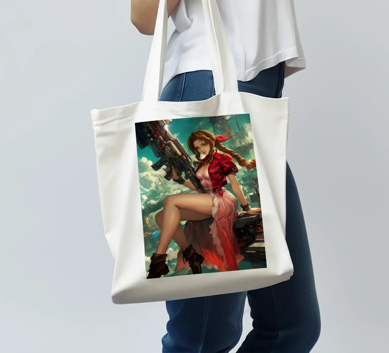 Ragazza dei fiori Aerith Final Fantasy VII borsa in juta da Fleur de Lys