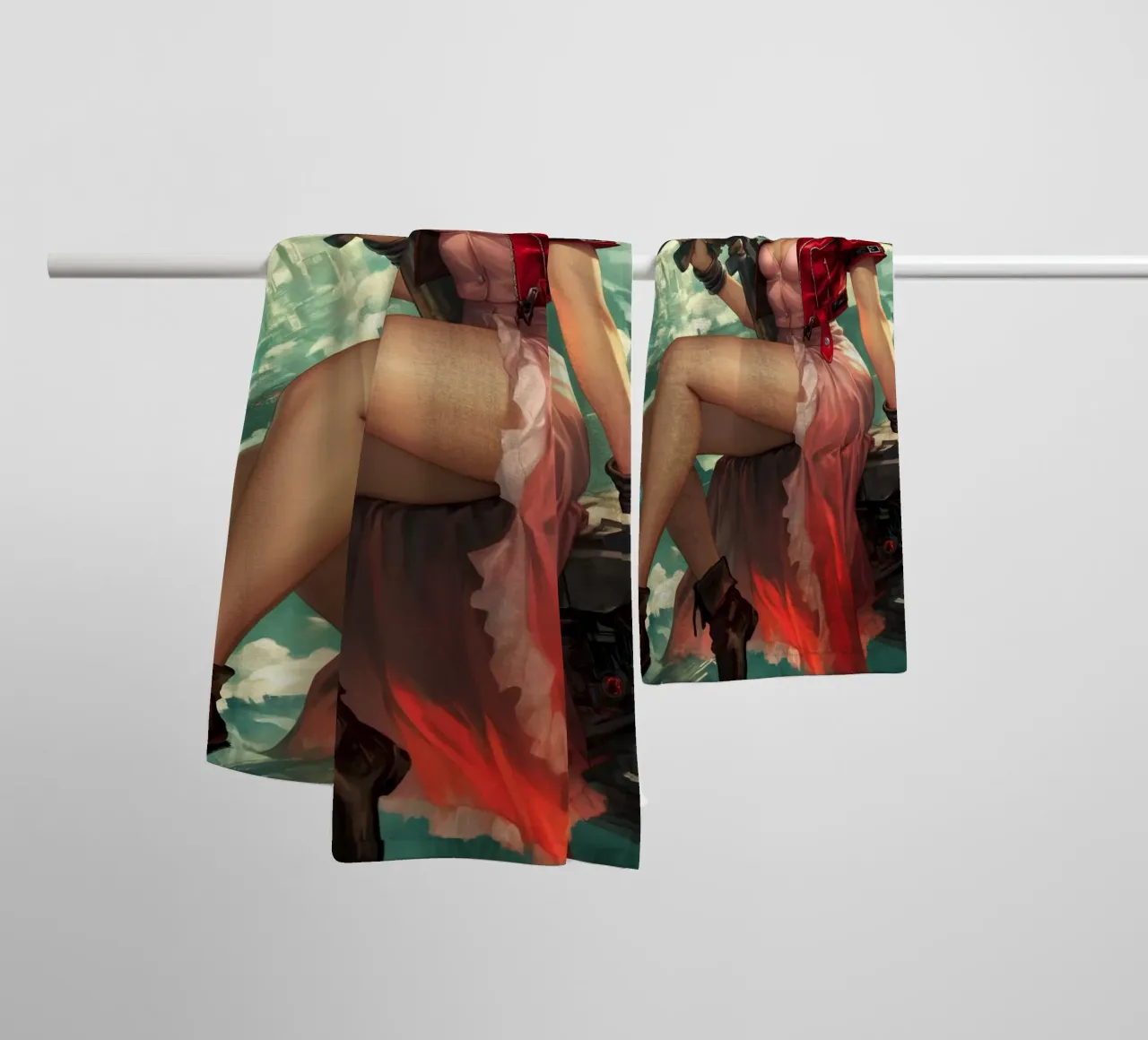 Ragazza dei fiori Aerith Final Fantasy VII asciugamano da bagno da Fleur de Lys