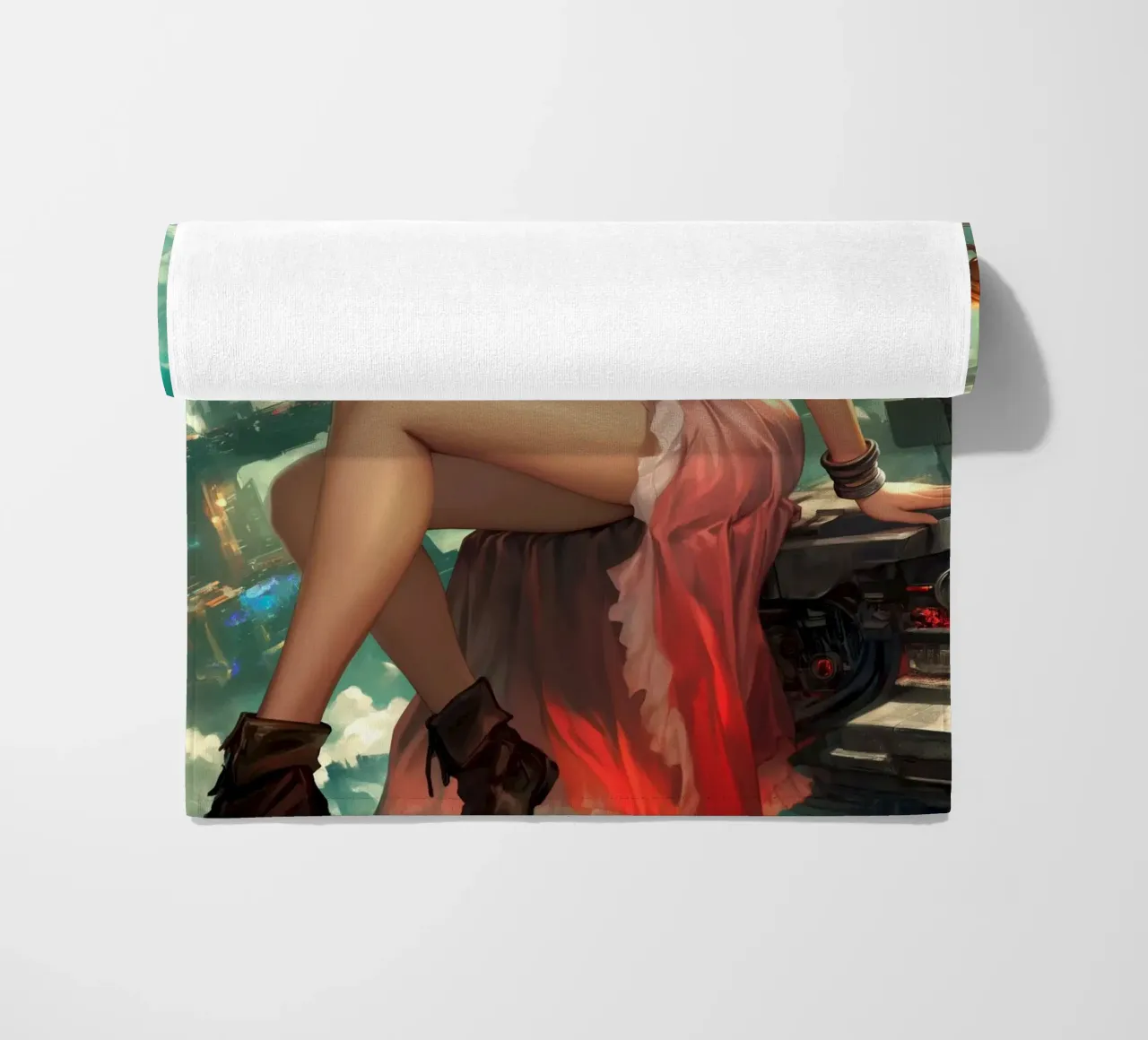 Ragazza dei fiori Aerith Final Fantasy VII telo mare da Fleur de Lys
