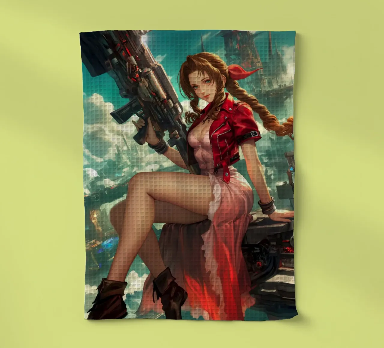 Ragazza dei fiori Aerith Final Fantasy VII canovaccio da cucina da Fleur de Lys
