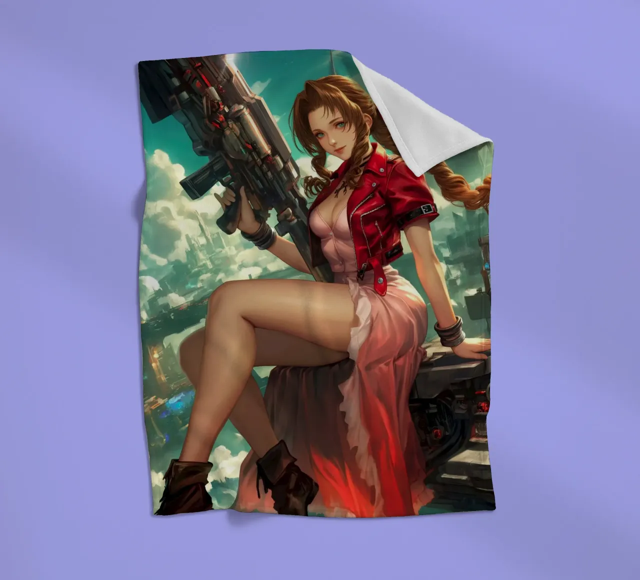 Ragazza dei fiori Aerith Final Fantasy VII coperta in pile da Fleur de Lys