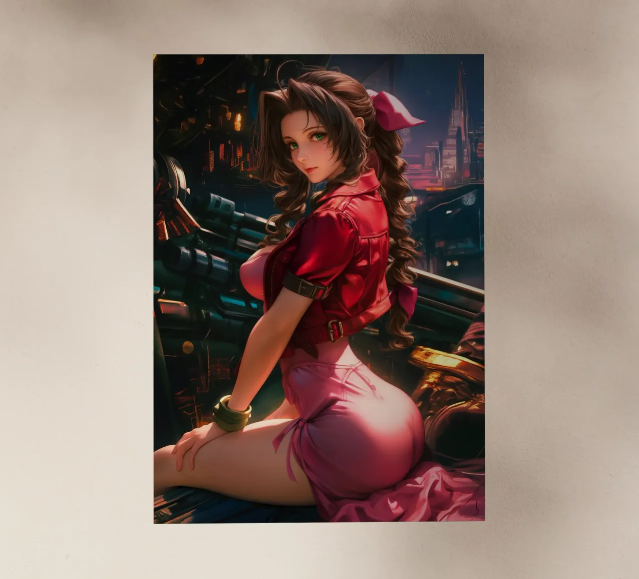 Aerith Final Fantasy VII pellicola backlit da Fleur de Lys