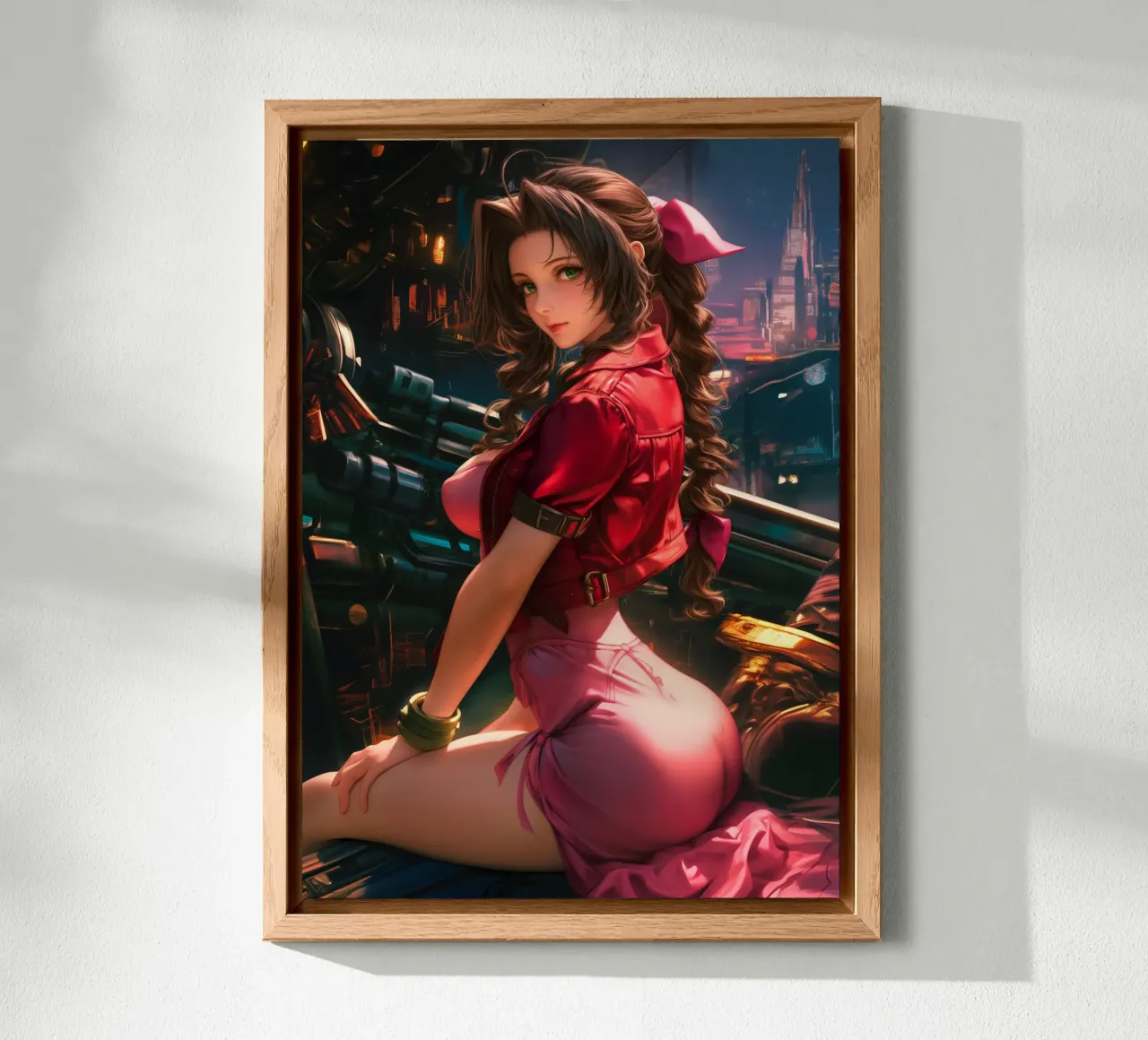 Aerith Final Fantasy VII alluminio dibond da Fleur de Lys
