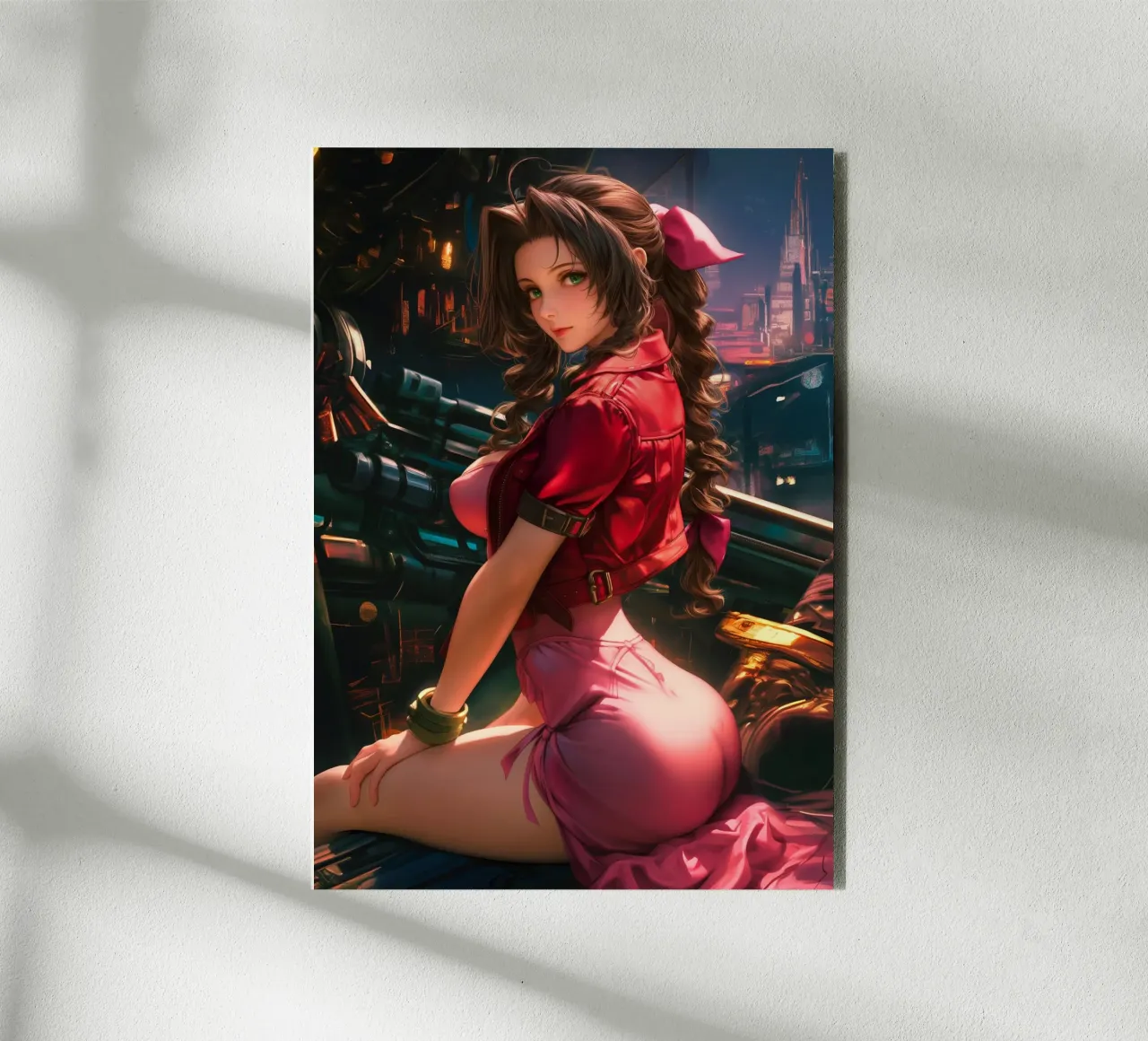 Aerith Final Fantasy VII alluminio dibond da Fleur de Lys