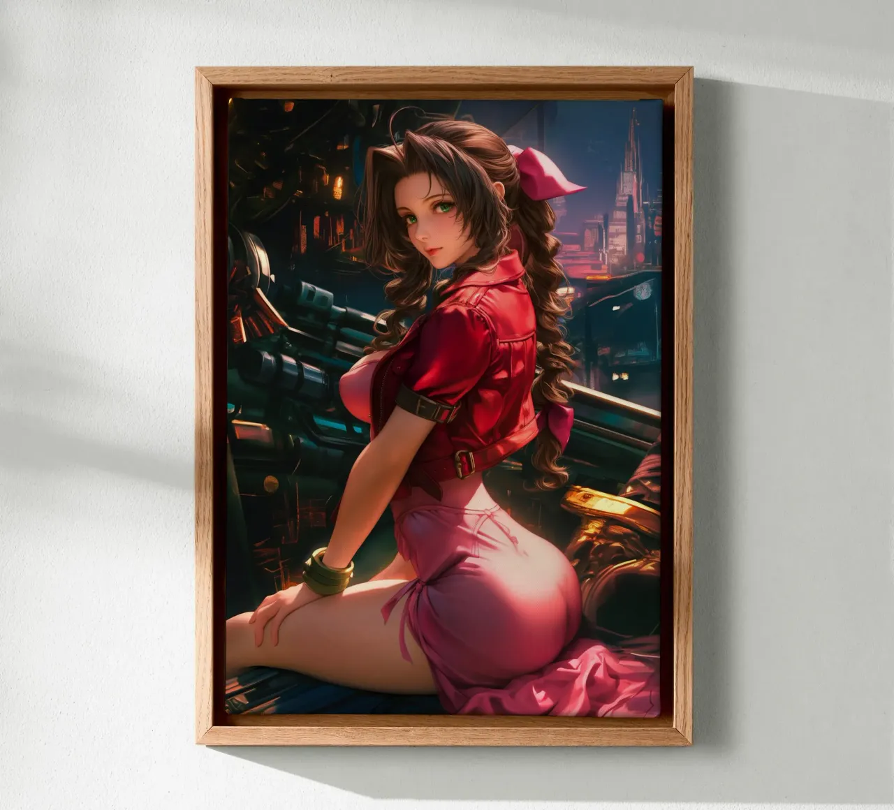 Aerith Final Fantasy VII tela con Cornice a cassetta da Fleur de Lys