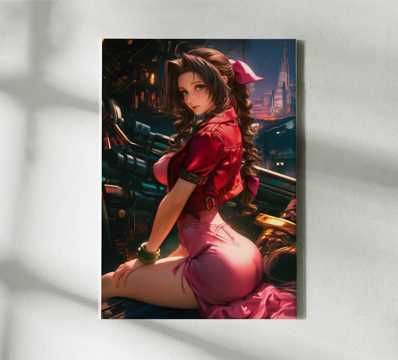 Aerith Final Fantasy VII tela con Cornice a cassetta da Fleur de Lys