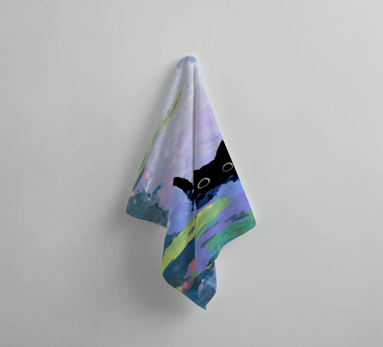 Funny Cat Swimming towel by Fleur de Lys