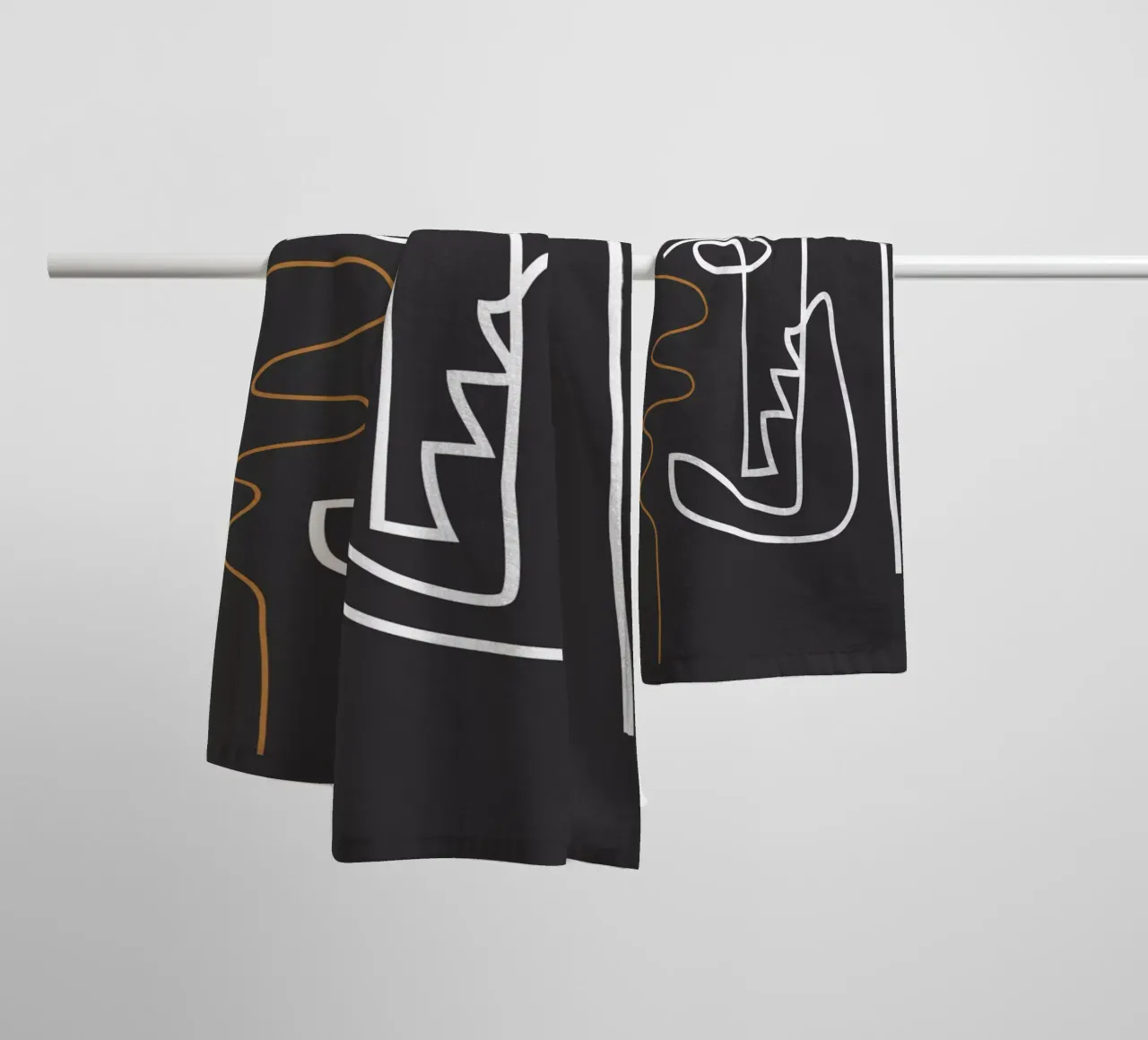 Abstract line art 78 towel by ThingDesign