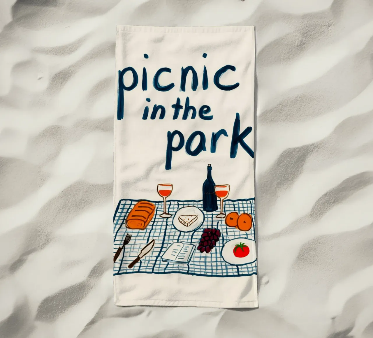Picnic nel parco telo mare da Carinaprint