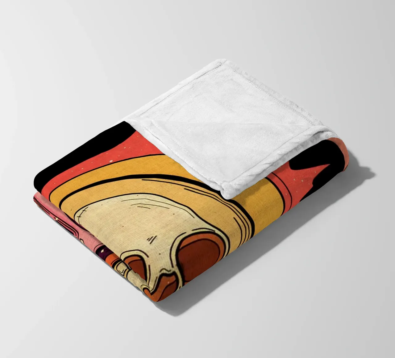 skeleton astronaut space planet fleece blanket by Christine N Shay