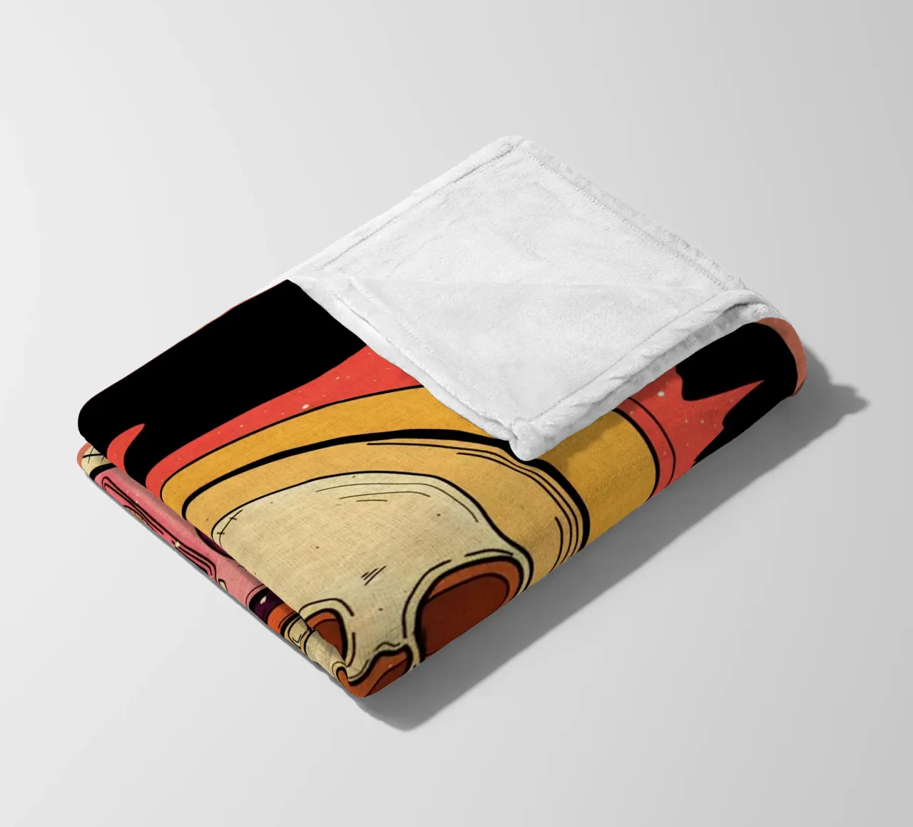 skeleton astronaut space planet fleece blanket by Christine N Shay