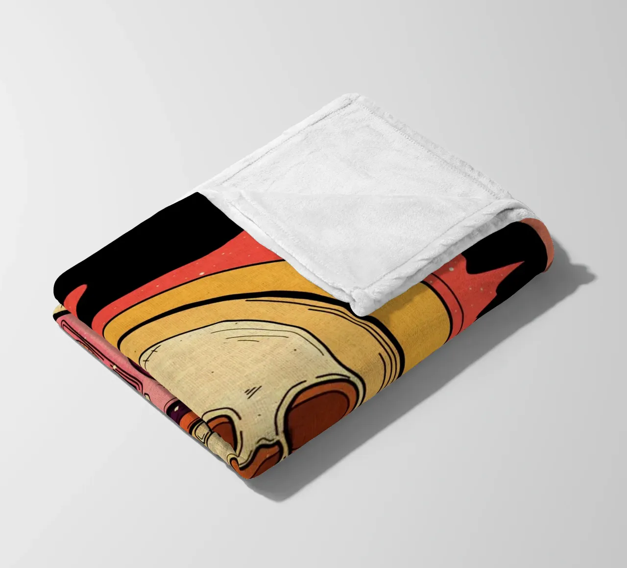 skeleton astronaut space planet fleece blanket by Christine N Shay
