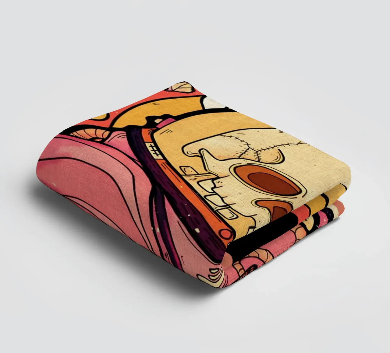 skeleton astronaut space planet towel by Christine N Shay