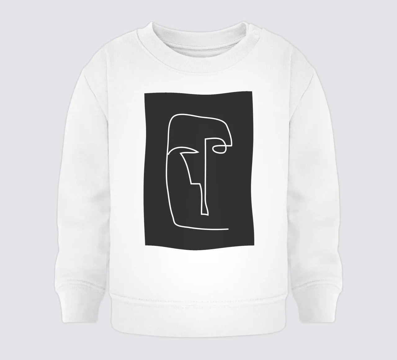 volto astratto di line art felpa neonato da ThingDesign