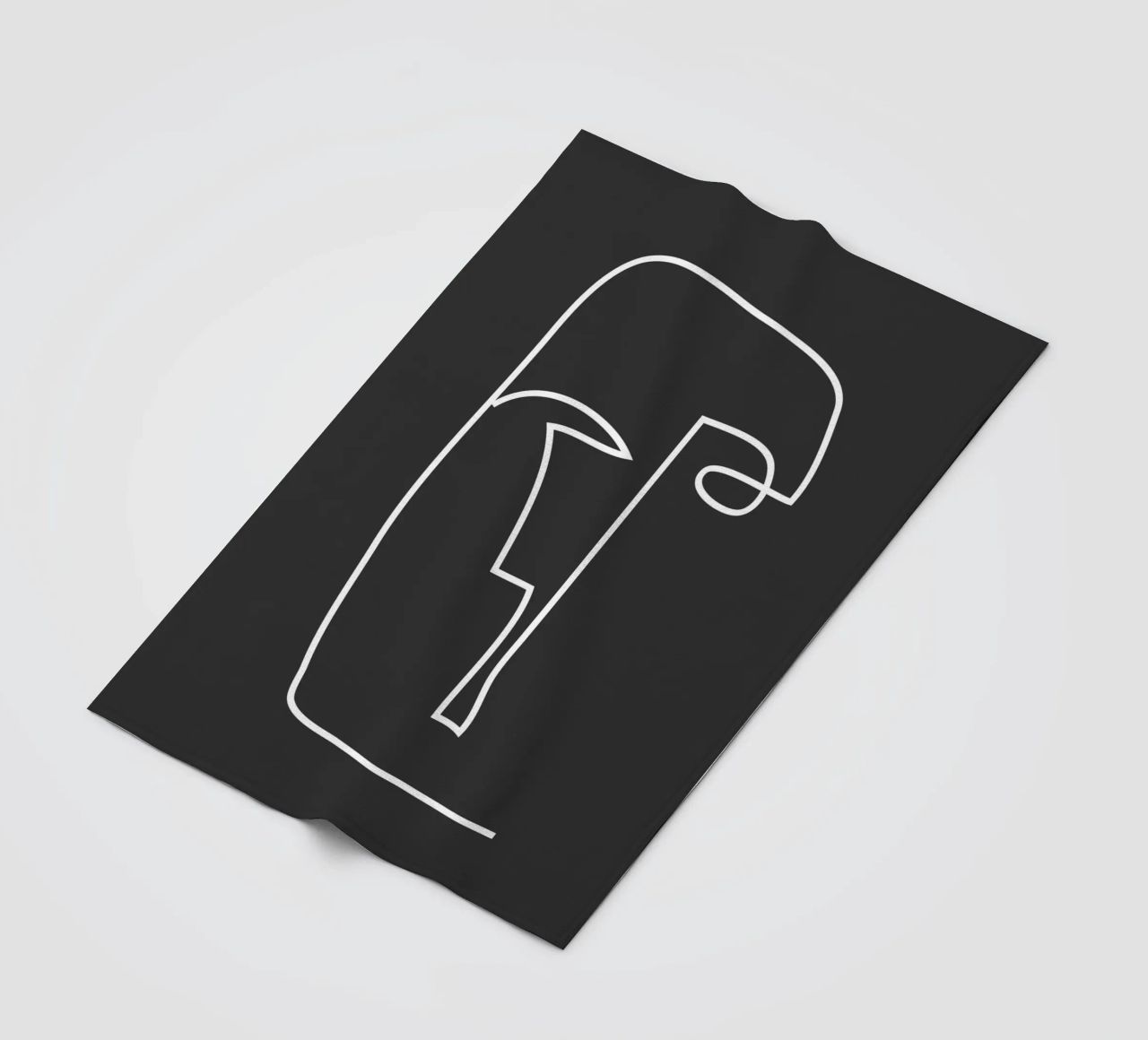 volto astratto di line art coperta in pile da ThingDesign