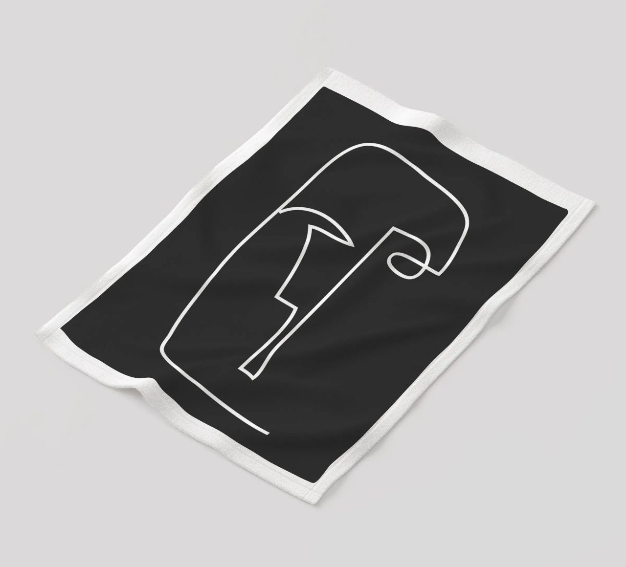 volto astratto di line art coperta in pile da ThingDesign