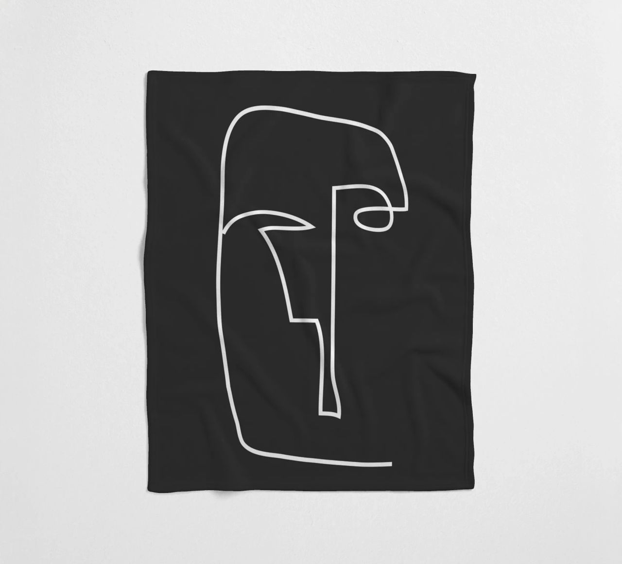 volto astratto di line art coperta in pile da ThingDesign
