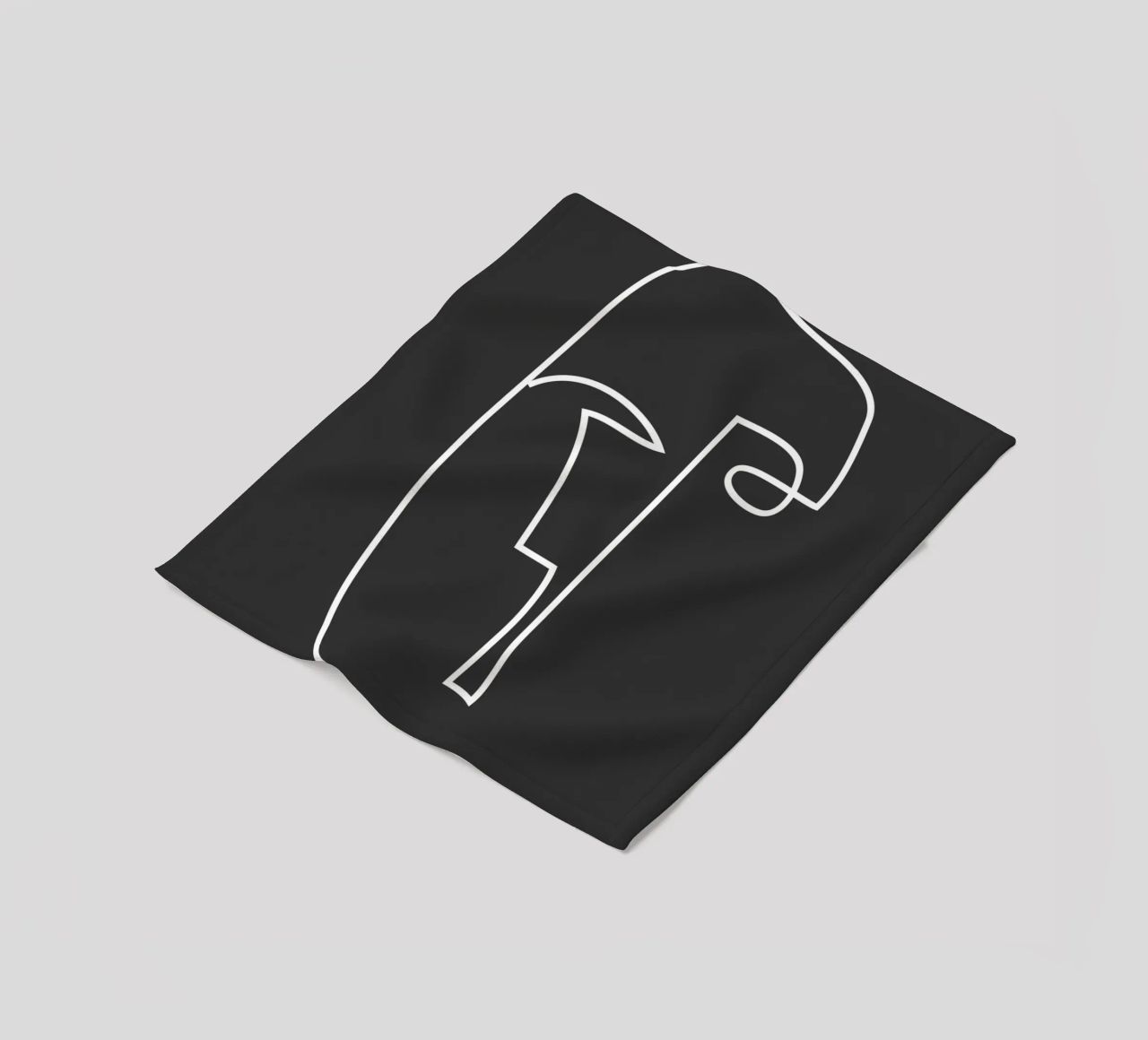 volto astratto di line art coperta in pile da ThingDesign