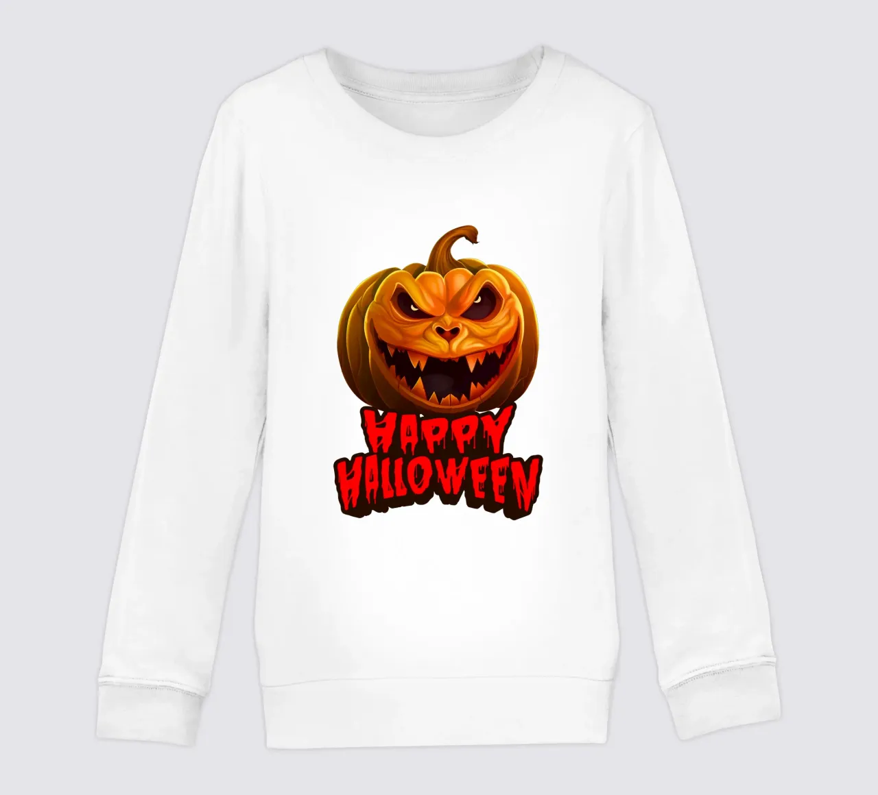 buon halloween zucca faccia di fantasma felpa bambino da muhidines