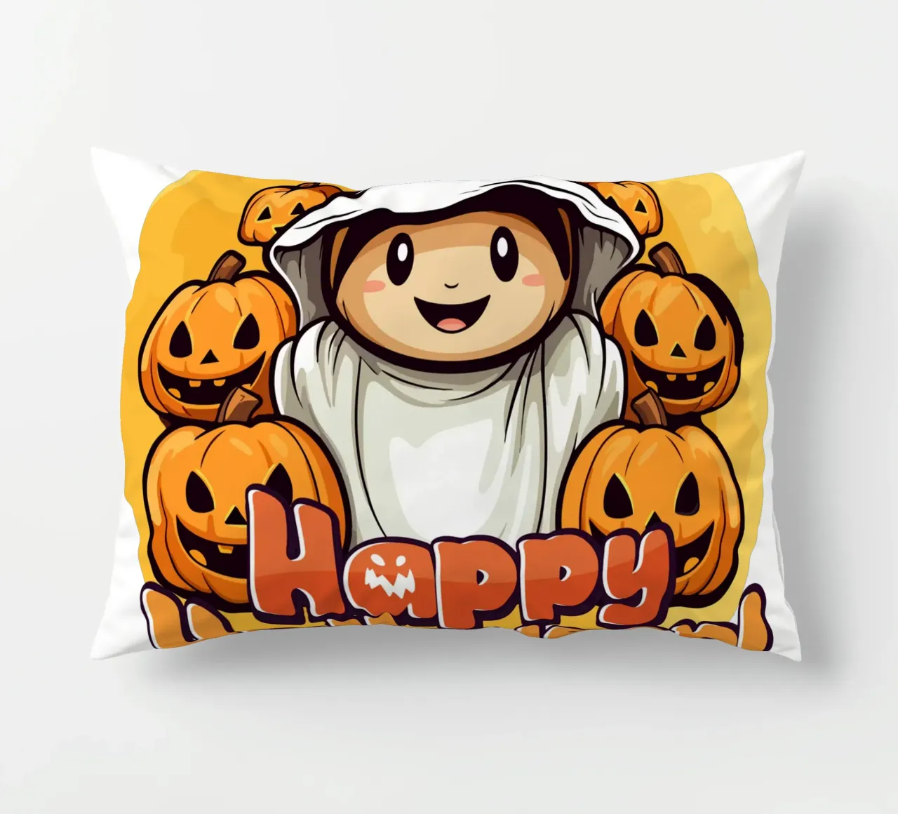 buon halloween zucche spaventose cuscino da muhidines