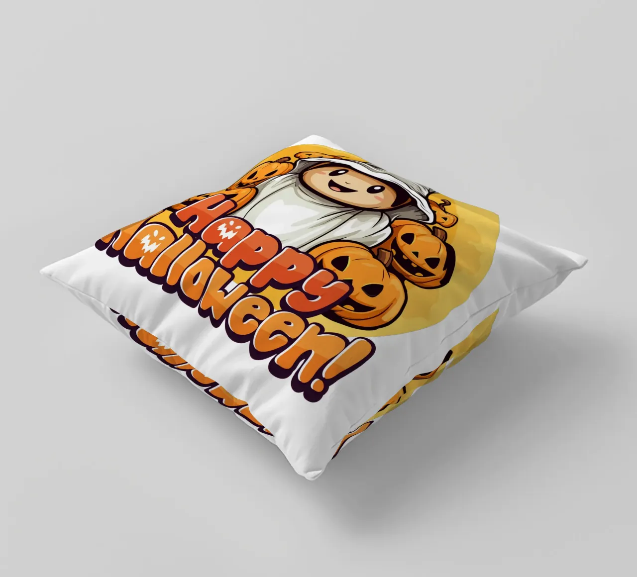 buon halloween zucche spaventose cuscino da muhidines