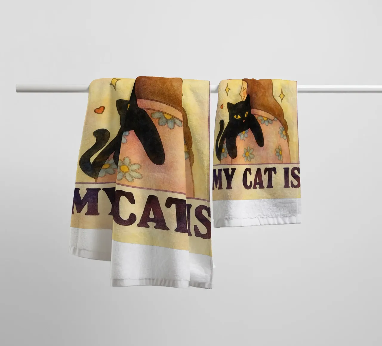 home is where my cat towel by muhidines