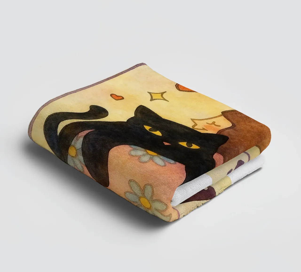home is where my cat towel by muhidines
