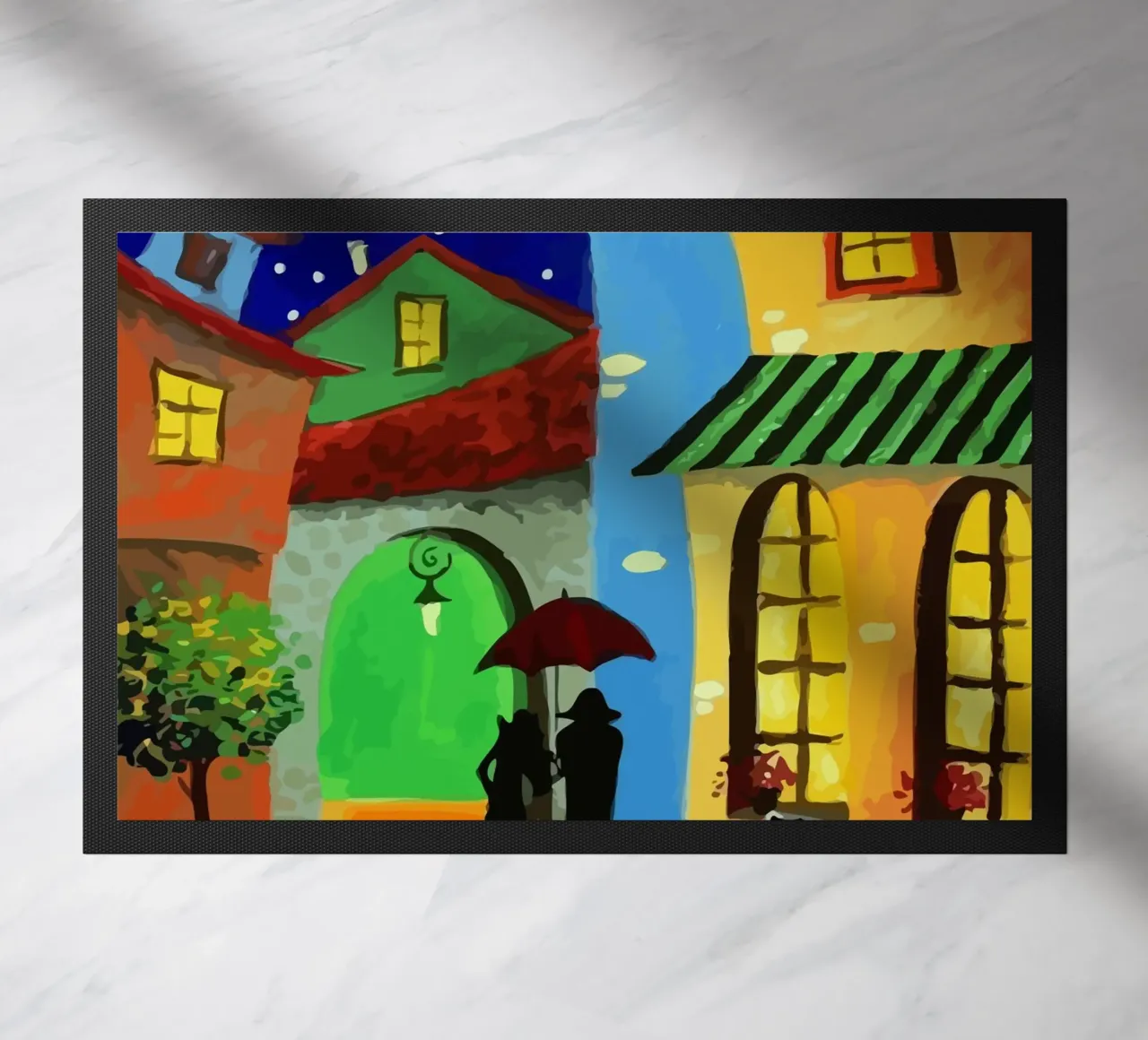 a couple of lovebirds and a cat at nigh zerbino da Dumery Art